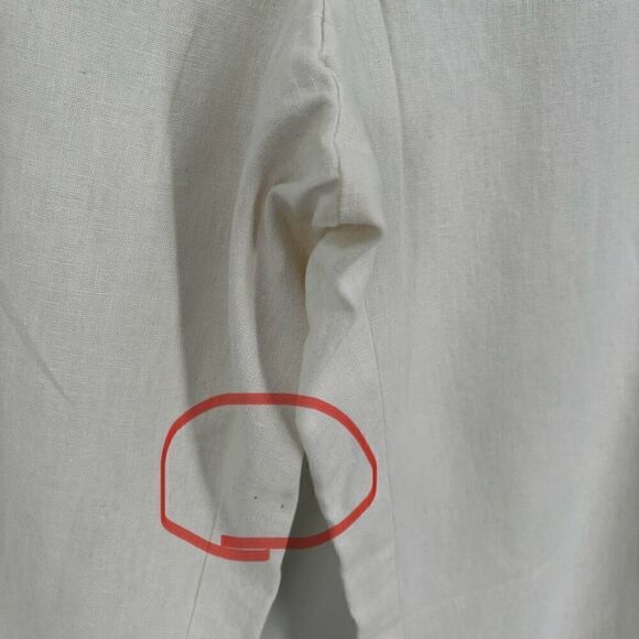 Kim Rogers Linen Cotton Blend Wide Leg Pants White Size 18 NWT - Picture 8 of 9